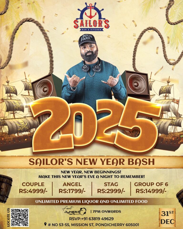 New year Party in Pondicherry at Sailors Pub